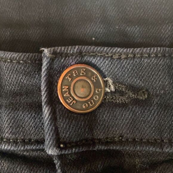 rag & bone High Rise Skinny Dark Coal Wash Denim Stretch Jeans Women Size 25 - Picture 12 of 13